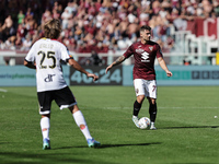 Karol Linetty during the Serie A 2024-2025 match between Torino and Lecce in Torino, Italy, on September 15, 2024 (