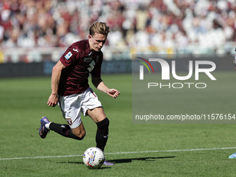 Marcus Pedersen during the Serie A 2024-2025 match between Torino and Lecce in Torino, Italy, on September 15, 2024 (