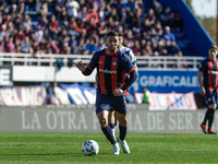 Nahuel Bustos of San Lorenzo plays the ball during a match between San Lorenzo and Velez as part of Copa de la Liga 2024 at Estadio Pedro Bi...