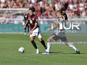 Samuele Ricci during the Serie A 2024-2025 match between Torino and Lecce in Torino, Italy, on September 15, 2024 (