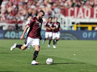 Sebastian Walukiewicz during the Serie A 2024-2025 match between Torino and Lecce in Torino, Italy, on September 15, 2024 (