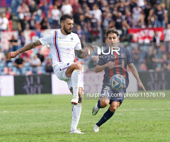 Aldo Florenzi of Cosenza is in action during the Serie B match between Cosenza and Sampdoria at the Stadio ''Gigi Marulla'' in Cosenza, Ital...