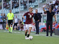 Borna Sosa during the Serie A 2024-2025 match between Torino and Lecce in Torino, Italy, on September 15, 2024 (