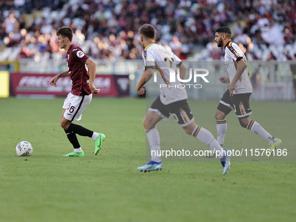 Gvidas Gineitis during the Serie A 2024-2025 match between Torino and Lecce in Torino, Italy, on September 15, 2024 