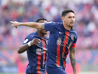 Tommaso D'Orazio of Cosenza celebrates a goal during the Serie B match between Cosenza and Sampdoria at the Stadio ''Gigi Marulla'' in Cosen...