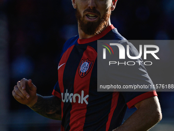 Iker Muniain of San Lorenzo gestures during the match between San Lorenzo and Velez as part of Copa de la Liga 2024 at Estadio Pedro Bidegai...