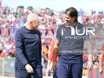 Massimiliano Alvini, head coach of Cosenza Calcio, during the Serie B match between Cosenza and Sampdoria at the Stadio ''Gigi Marulla'' in...