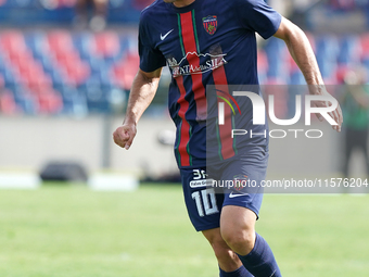 Tommaso Fumagalli of Cosenza is in action during the Serie B match between Cosenza and Sampdoria at the Stadio Gigi Marulla in Cosenza, Ital...