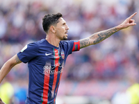 Tommaso D'Orazio of Cosenza celebrates a goal during the Serie B match between Cosenza and Sampdoria at the Stadio ''Gigi Marulla'' in Cosen...