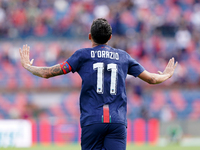 Tommaso D'Orazio of Cosenza celebrates a goal during the Serie B match between Cosenza and Sampdoria at the Stadio ''Gigi Marulla'' in Cosen...