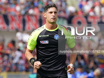 Referee Giuseppe Collu officiates the Serie B match between Cosenza and Sampdoria at the Stadio ''Gigi Marulla'' in Cosenza, Italy, on Septe...