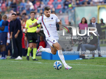 Nikolas Ioannou of UC Sampdoria is in action during the Serie B match between Cosenza and Sampdoria at the Stadio ''Gigi Marulla'' in Cosenz...