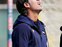 Andrea Sottil, head coach of UC Sampdoria, watches the Serie B match between Cosenza and Sampdoria at the Stadio ''Gigi Marulla'' in Cosenza...