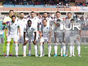 Players from UC Sampdoria participate in the Serie B match against Cosenza Calcio in Cosenza, Italy, on September 15, 2024 (