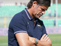 Andrea Sottil, head coach of UC Sampdoria, watches the Serie B match between Cosenza and Sampdoria at the Stadio ''Gigi Marulla'' in Cosenza...