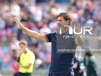 Andrea Sottil, head coach of UC Sampdoria, watches the Serie B match between Cosenza and Sampdoria at the Stadio ''Gigi Marulla'' in Cosenza...