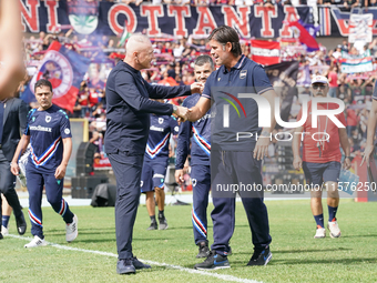 Massimiliano Alvini, head coach of Cosenza Calcio, during the Serie B match between Cosenza and Sampdoria at the Stadio ''Gigi Marulla'' in...