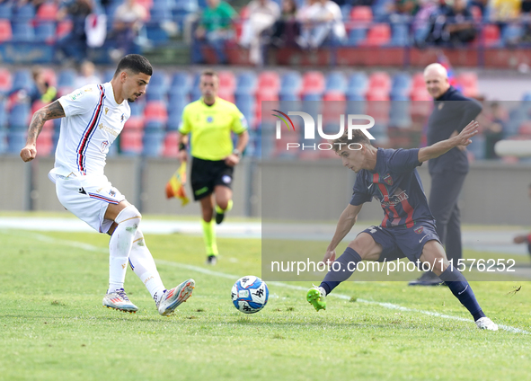 Aldo Florenzi of Cosenza is in action during the Serie B match between Cosenza and Sampdoria at the Stadio Gigi Marulla in Cosenza, Italy, o...