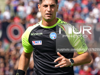 Referee Giuseppe Collu officiates the Serie B match between Cosenza and Sampdoria at the Stadio ''Gigi Marulla'' in Cosenza, Italy, on Septe...