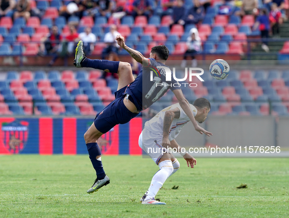 Tommaso D'Orazio of Cosenza is in action during the Serie B match between Cosenza and Sampdoria at the Stadio ''Gigi Marulla'' in Cosenza, I...