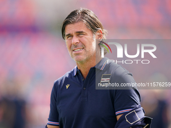 Andrea Sottil, head coach of UC Sampdoria, watches the Serie B match between Cosenza and Sampdoria at the Stadio ''Gigi Marulla'' in Cosenza...