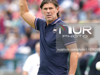 Andrea Sottil, head coach of UC Sampdoria, watches the Serie B match between Cosenza and Sampdoria at the Stadio ''Gigi Marulla'' in Cosenza...