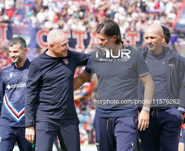 Massimiliano Alvini, head coach of Cosenza Calcio, during the Serie B match between Cosenza and Sampdoria at the Stadio ''Gigi Marulla'' in...