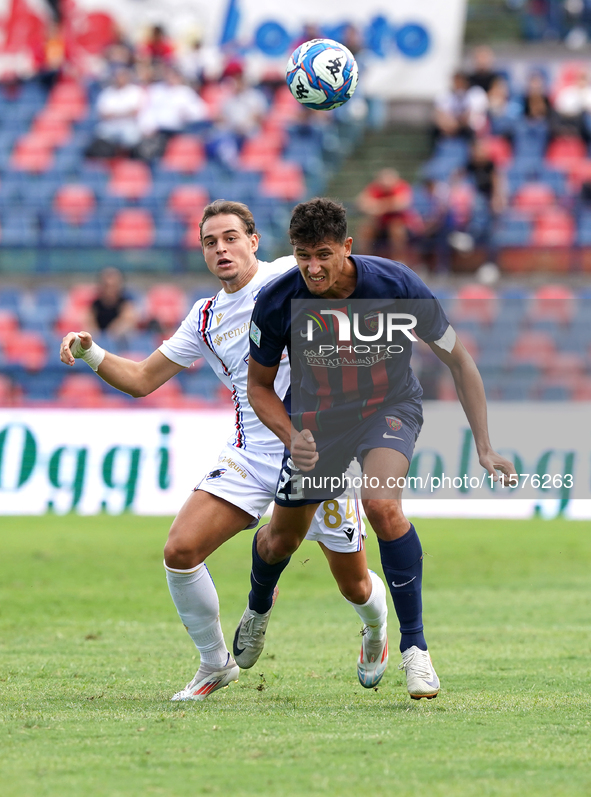 Michael Venturi of Cosenza is in action during the Serie B match between Cosenza and Sampdoria at the Stadio ''Gigi Marulla'' in Cosenza, It...