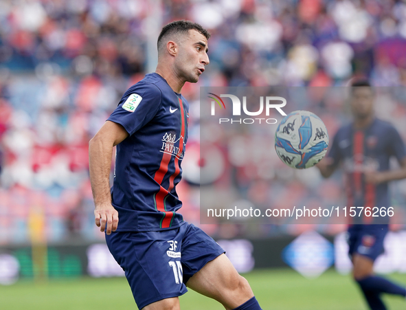 Tommaso Fumagalli of Cosenza is in action during the Serie B match between Cosenza and Sampdoria at the Stadio ''Gigi Marulla'' in Cosenza,...