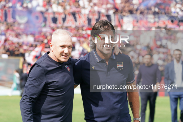 Massimiliano Alvini, head coach of Cosenza Calcio, during the Serie B match between Cosenza and Sampdoria at the Stadio Gigi Marulla in Cose...