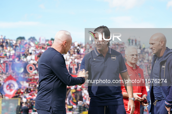 Massimiliano Alvini, head coach of Cosenza Calcio, during the Serie B match between Cosenza and Sampdoria at the Stadio Gigi Marulla in Cose...