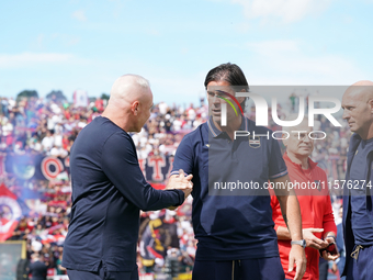 Massimiliano Alvini, head coach of Cosenza Calcio, during the Serie B match between Cosenza and Sampdoria at the Stadio Gigi Marulla in Cose...