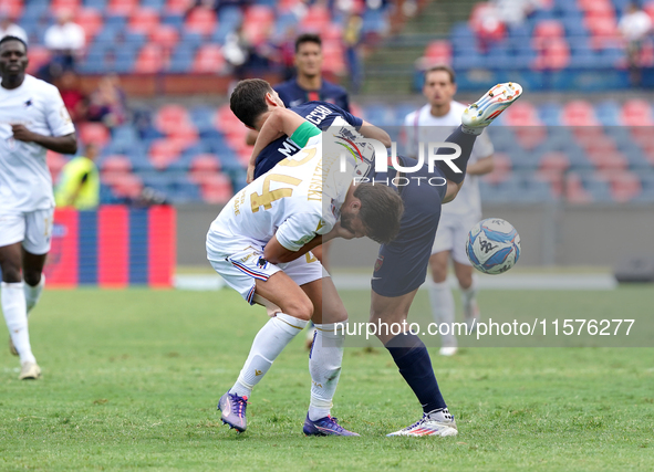 Simone Mazzocchi of Cosenza is in action during the Serie B match between Cosenza and Sampdoria at the Stadio ''Gigi Marulla'' in Cosenza, I...