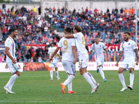 Players of Sampdoria celebrate a goal during the Serie B match between Cosenza and Sampdoria at the Stadio ''Gigi Marulla'' in Cosenza, Ital...