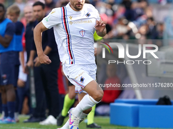 Nikolas Ioannou of UC Sampdoria is in action during the Serie B match between Cosenza and Sampdoria at the Stadio ''Gigi Marulla'' in Cosenz...