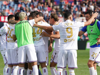 Players of Sampdoria celebrate a goal during the Serie B match between Cosenza and Sampdoria at the Stadio ''Gigi Marulla'' in Cosenza, Ital...