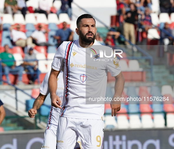 Massimo Coda of UC Sampdoria is in action during the Serie B match between Cosenza and Sampdoria at the Stadio ''Gigi Marulla'' in Cosenza,...