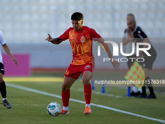 Leandro Lautaro Lacunza of Birkirkara is in action during the Malta 360 Sports Premier League soccer match between Hibernians and Birkirkara...