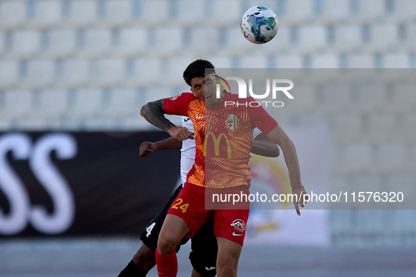 Leandro Lautaro Lacunza of Birkirkara is in action during the Malta 360 Sports Premier League soccer match between Hibernians and Birkirkara...