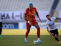 Alessandro Coppola of Birkirkara is in action during the Malta 360 Sports Premier League soccer match between Hibernians and Birkirkara at t...