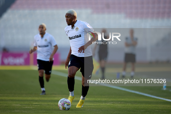 Nunes Silva Pedro Henrique of Hibernians is in action during the Malta 360 Sports Premier League soccer match between Hibernians and Birkirk...