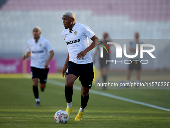 Nunes Silva Pedro Henrique of Hibernians is in action during the Malta 360 Sports Premier League soccer match between Hibernians and Birkirk...