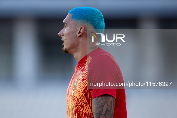 Alessandro Coppola of Birkirkara during the Malta 360 Sports Premier League soccer match between Hibernians and Birkirkara at the National S...