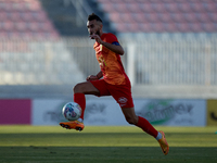 Kurt Zammit of Birkirkara is in action during the Malta 360 Sports Premier League soccer match between Hibernians and Birkirkara at the Nati...