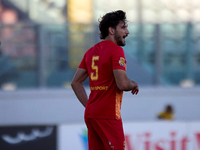 Augustin Sandona of Birkirkara gestures during the Malta 360 Sports Premier League soccer match between Hibernians and Birkirkara at the Nat...