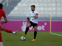 Bjorn Kristensen of Hibernians is in action during the Malta 360 Sports Premier League soccer match between Hibernians and Birkirkara at the...