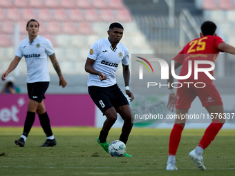 Rodrigo Khevin Fraga of Hibernians is in action during the Malta 360 Sports Premier League soccer match between Hibernians and Birkirkara at...