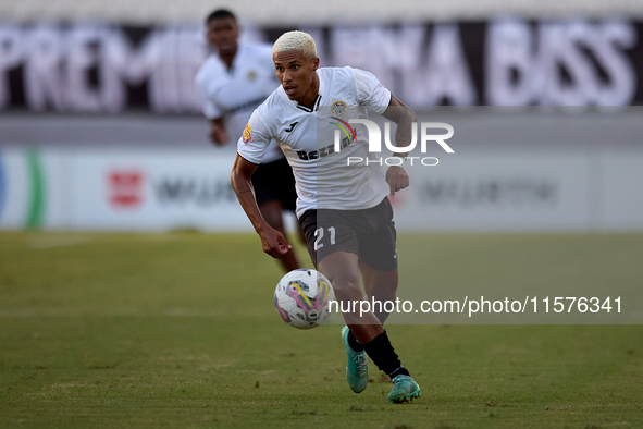 Alex Bruno de Souza Silva of Hibernians is in action during the Malta 360 Sports Premier League soccer match between Hibernians and Birkirka...