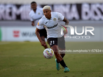 Alex Bruno de Souza Silva of Hibernians is in action during the Malta 360 Sports Premier League soccer match between Hibernians and Birkirka...