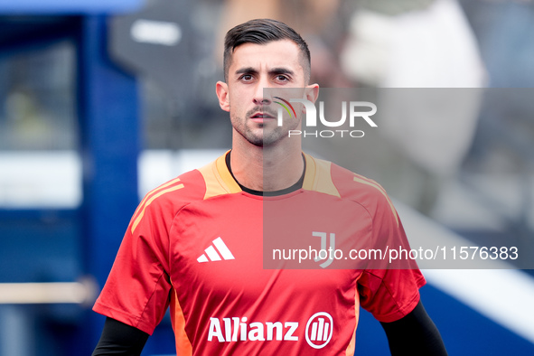 Mattia Perin of Juventus FC looks on during the Serie A Enilive match between Empoli FC and Juventus FC at Stadio Carlo Castellani on Septem...